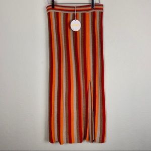 Wild Honey Maxi Striped Skirt NWT